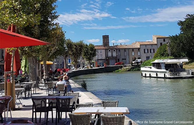 Le canal du Midi situé à proximité du camping l'Escale Occitane près de Carcassonne