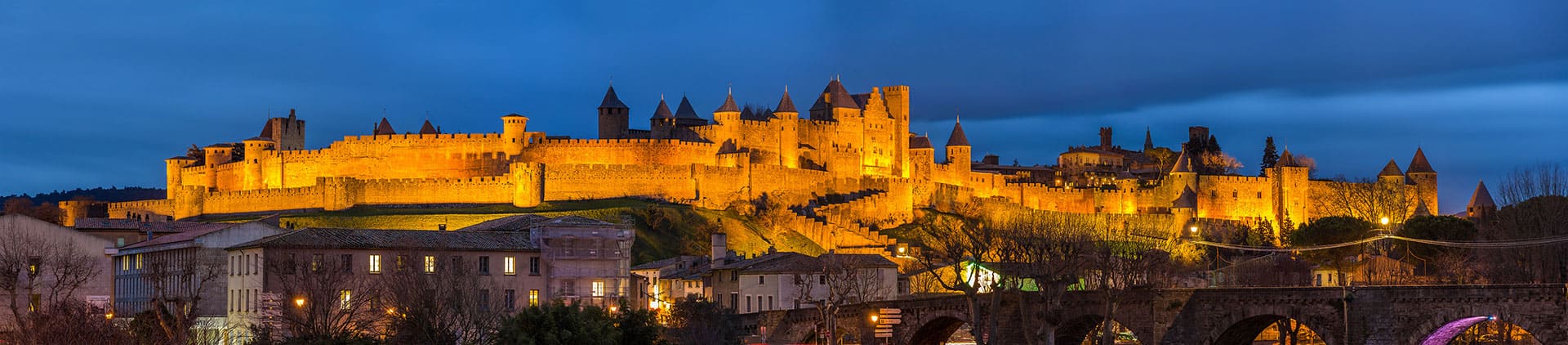 El camping l'Escale Occitane está situado cerca de la ciudad medieval de Carcassonne