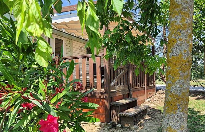 Mexico mobile home rental near Carcassonne at the Escale Occitane campsite