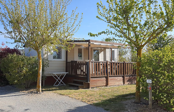 Alquiler de casas móviles San Francisco cerca del Canal du Midi en el camping l'Escale Occitane