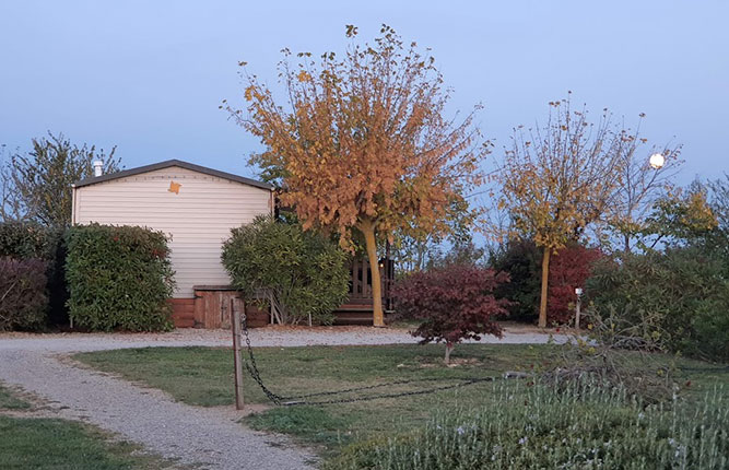 Vermietung Mobilheim San Francisco in der Nähe von Carcassonne auf dem Campingplatz L'Escale Occitane