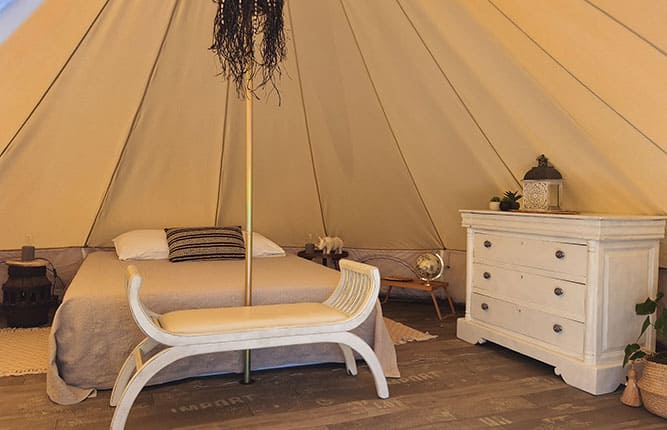 Interieur van de Inuit-tent 